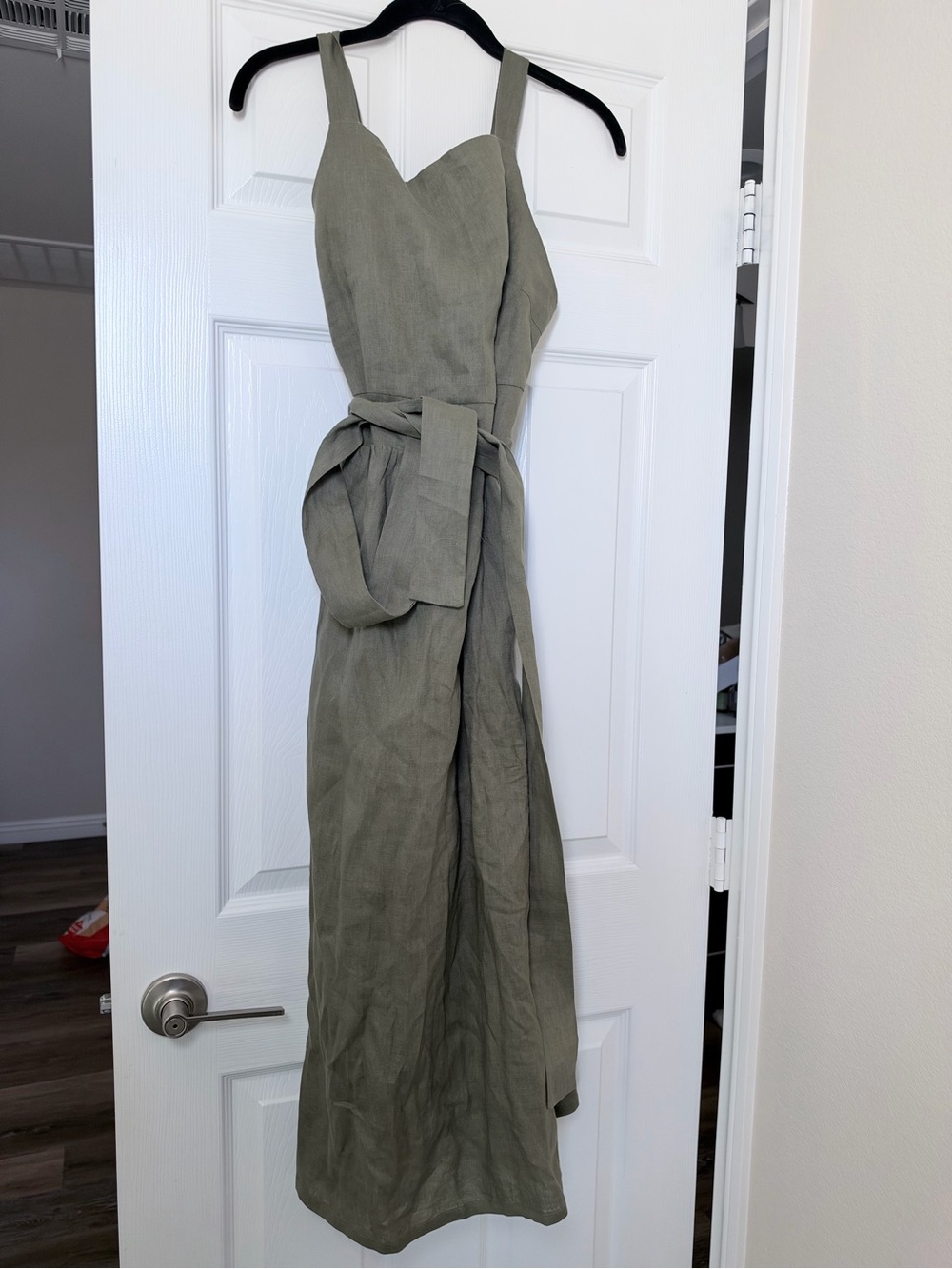 Luxmii Farfalla Midi Dress Khaki Sz M - Picture 2 of 6